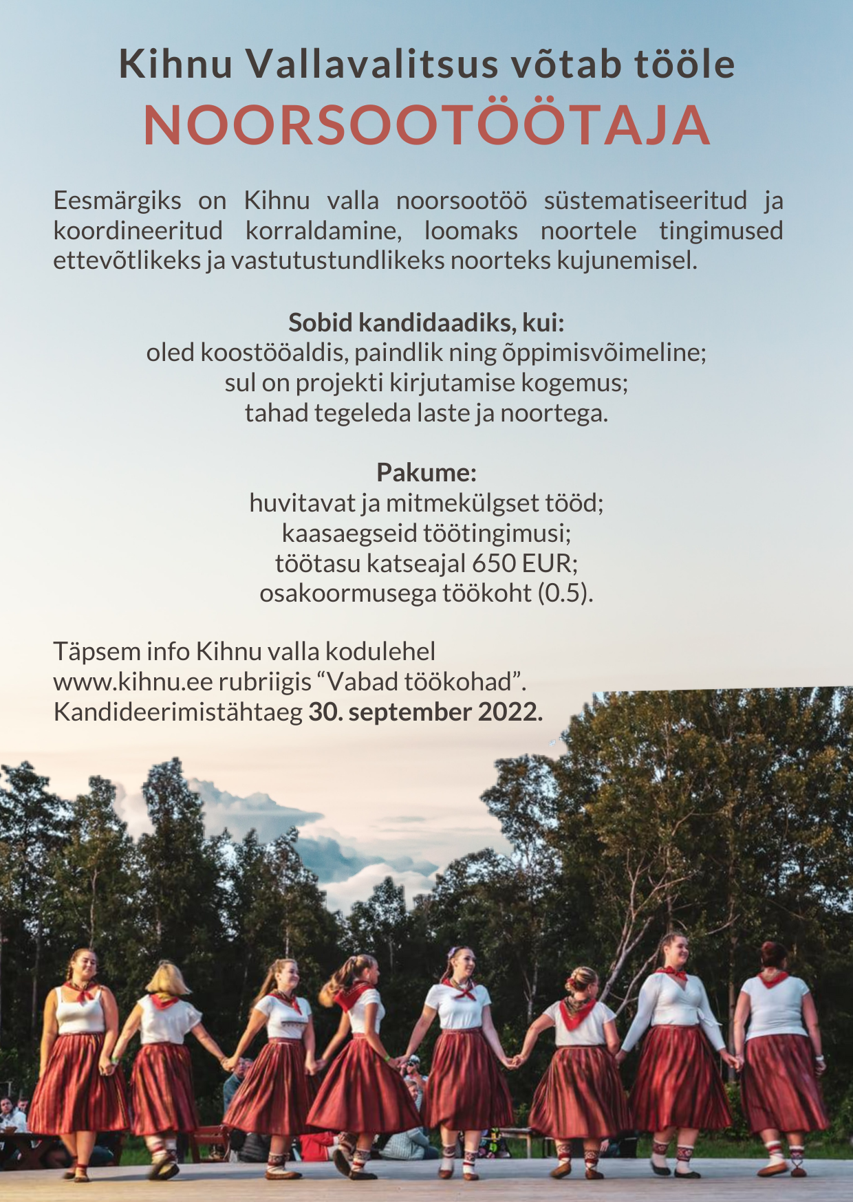 Noorsootöötaja töökuulutus