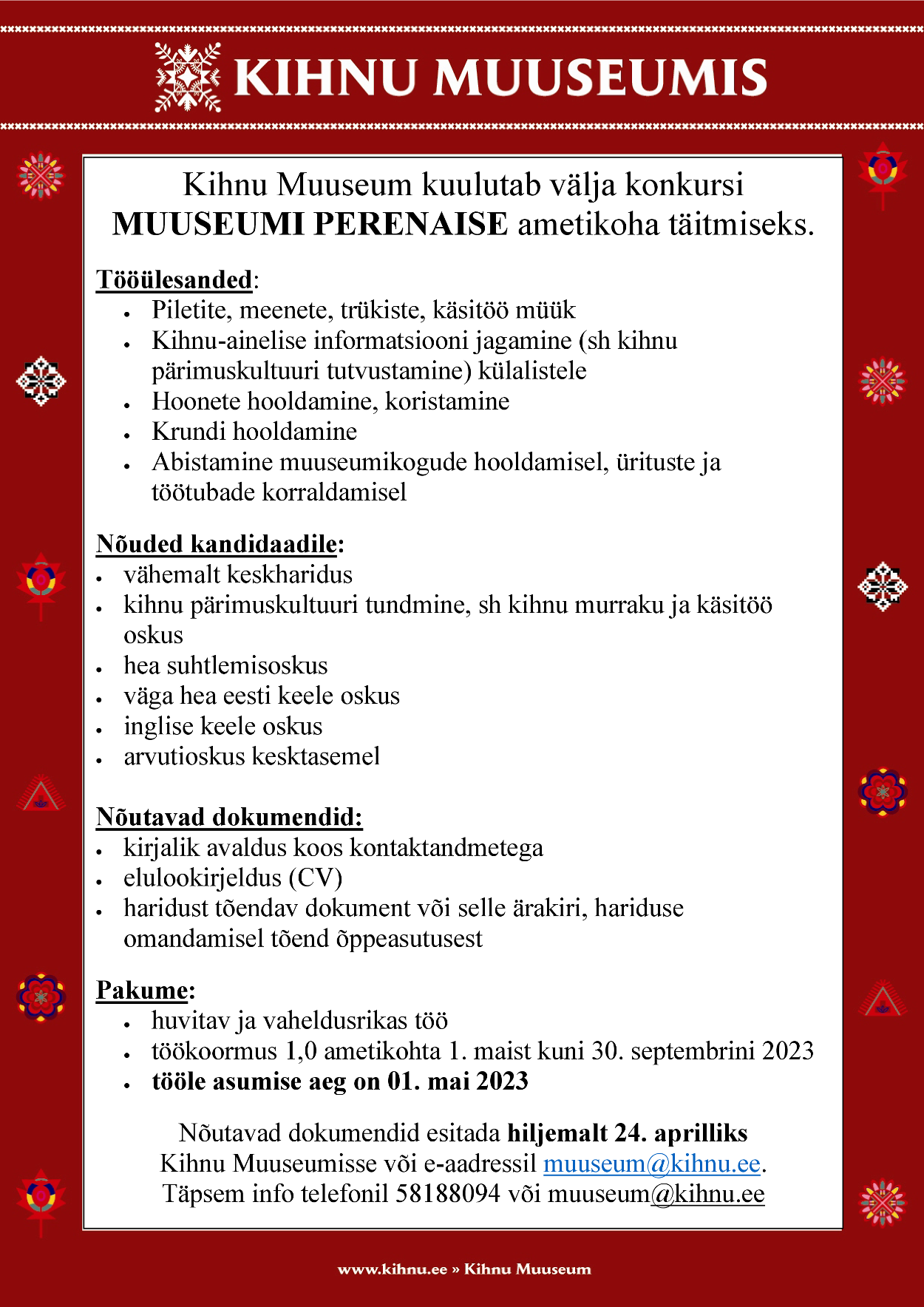Muuseumi perenaise kuulutus